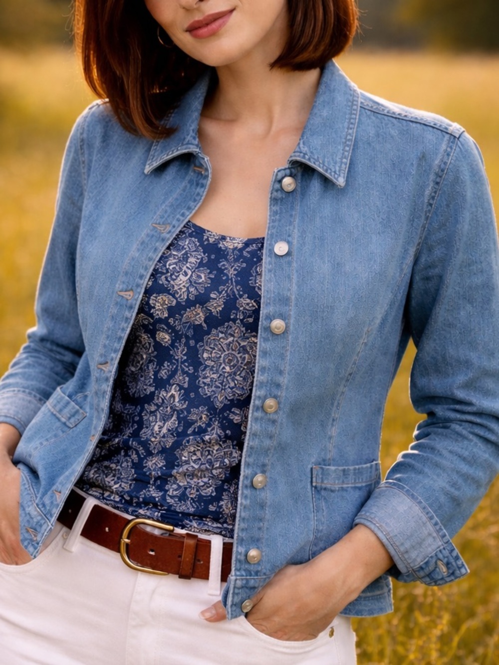 Classic Elements Blue Denim Shirt/ Jacket size small
